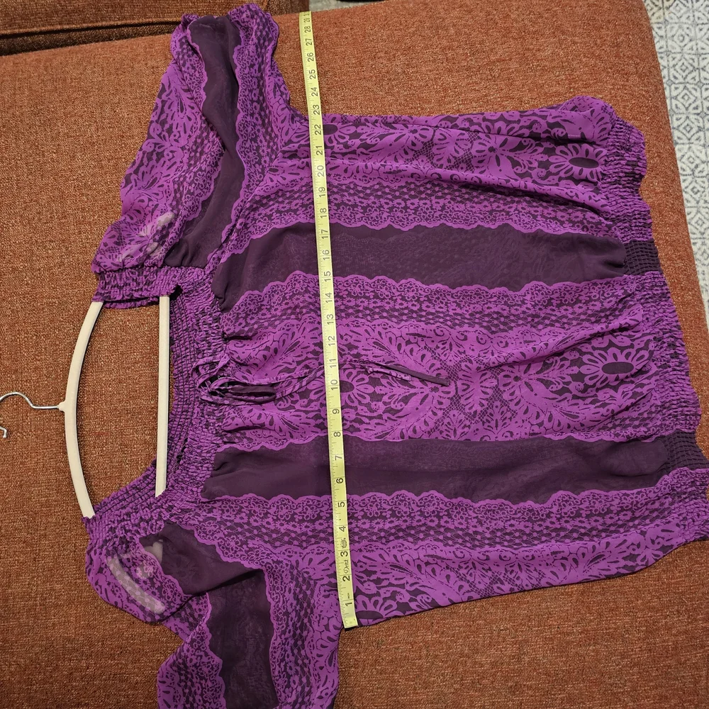 Massimo Purple Lace Blouse